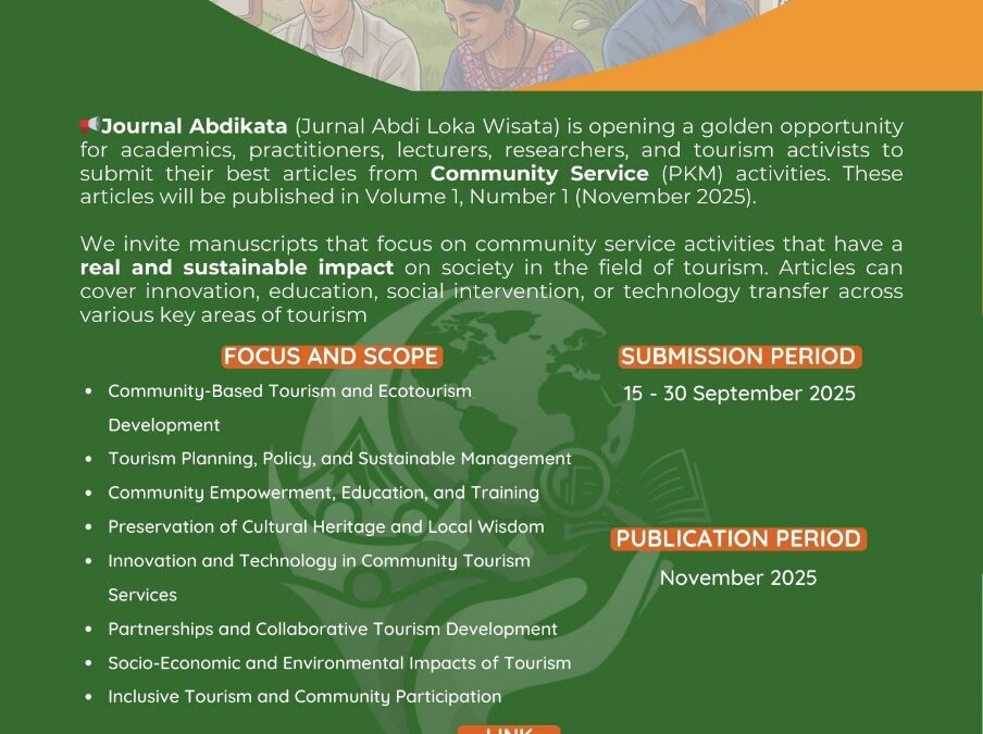 Call For Paper Jurnal Abdi Loka Wisata